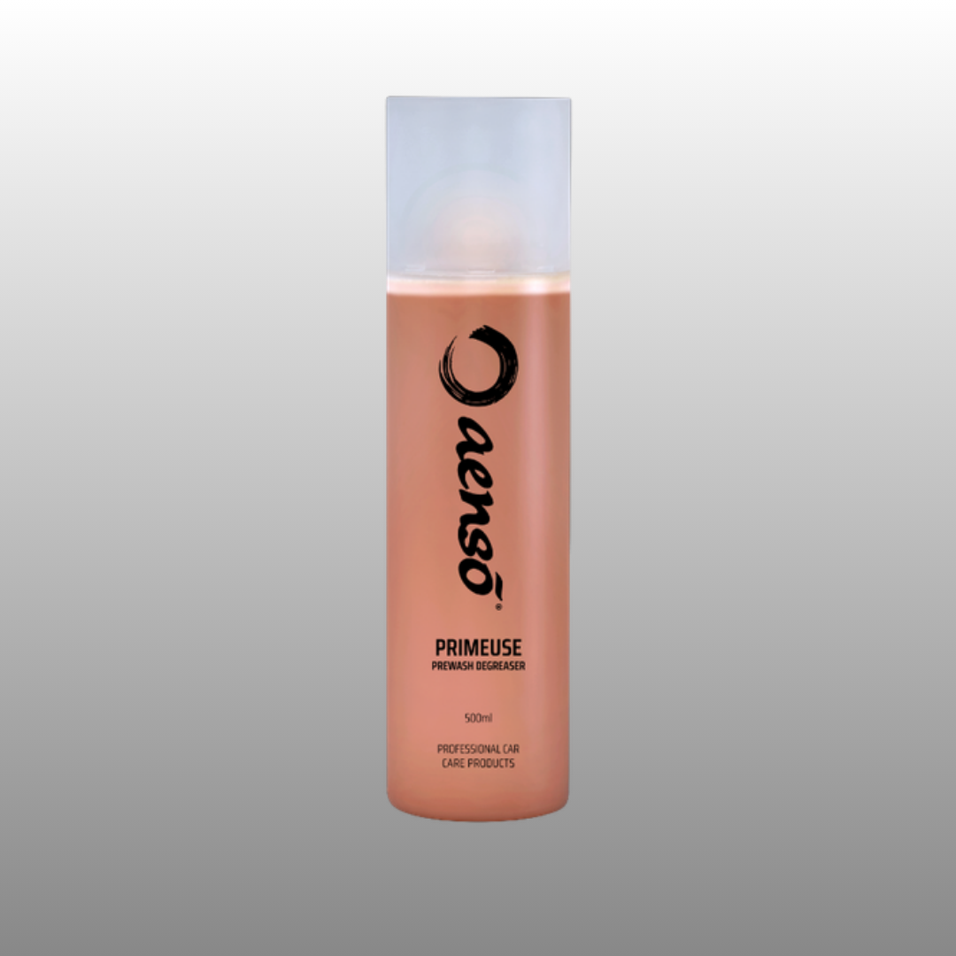 Aenso Primeuse pre-wash degreaser 500ml bottle for removing road grime, oil and grease from cars