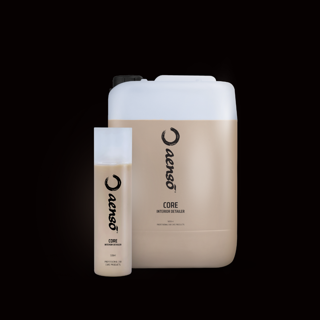 Aenso Core Interior Detailer bottle and canister front view