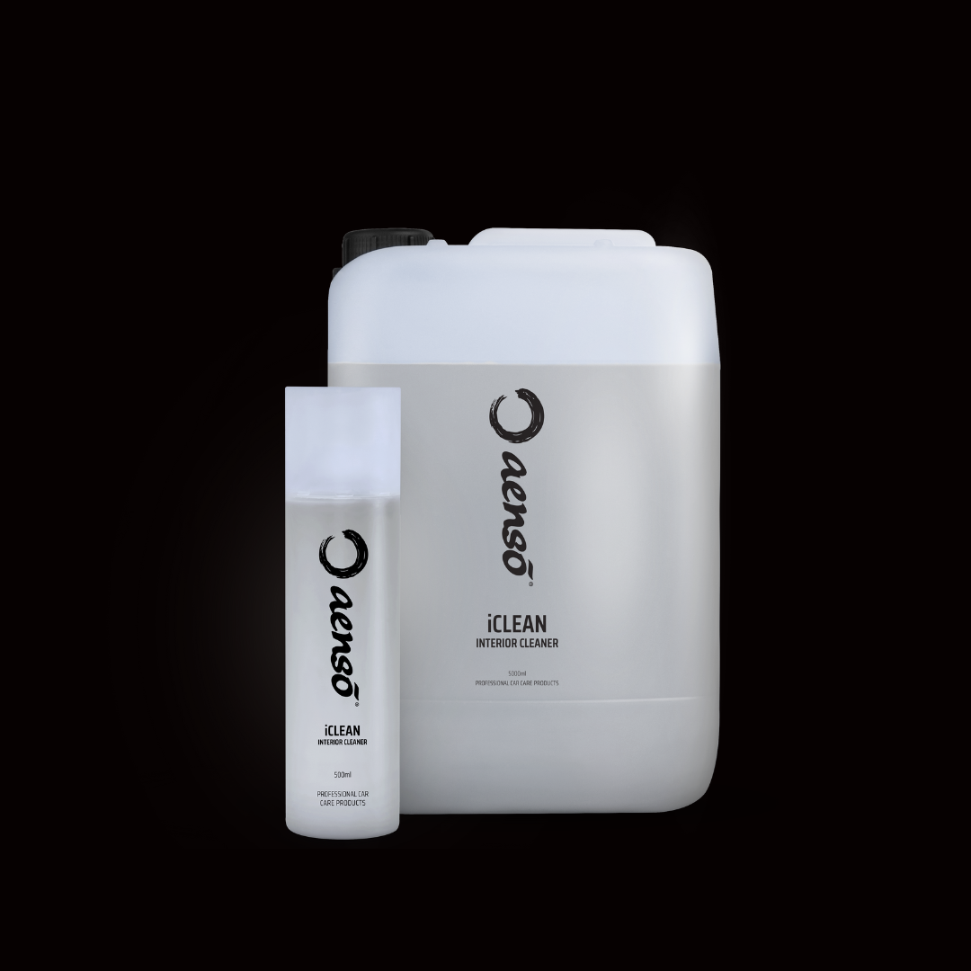 Aenso iClean Interior Cleaner bottle and canister front view
