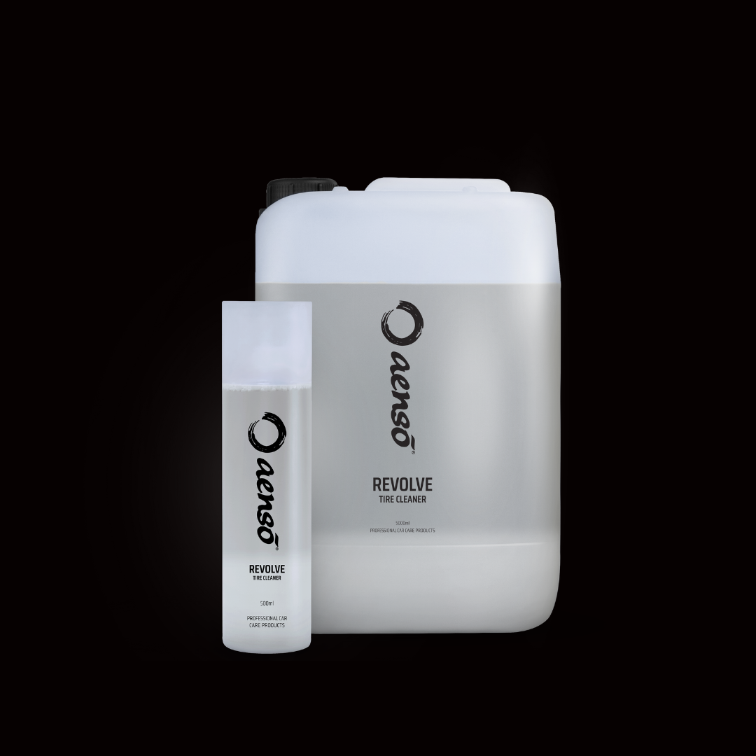 Aenso Revolve tire cleaner spray for professional tire cleaning 500ml and 5L