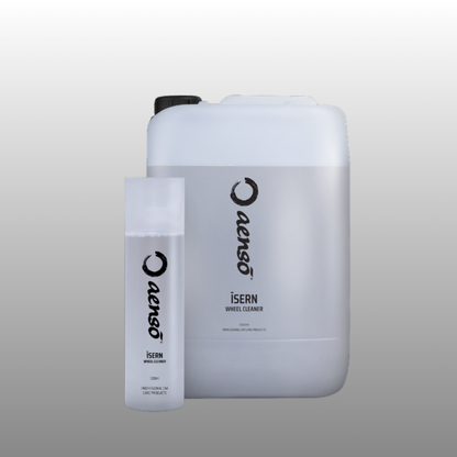 Aenso Isern wheel cleaner in 500ml spray bottle and 5L canister sizes