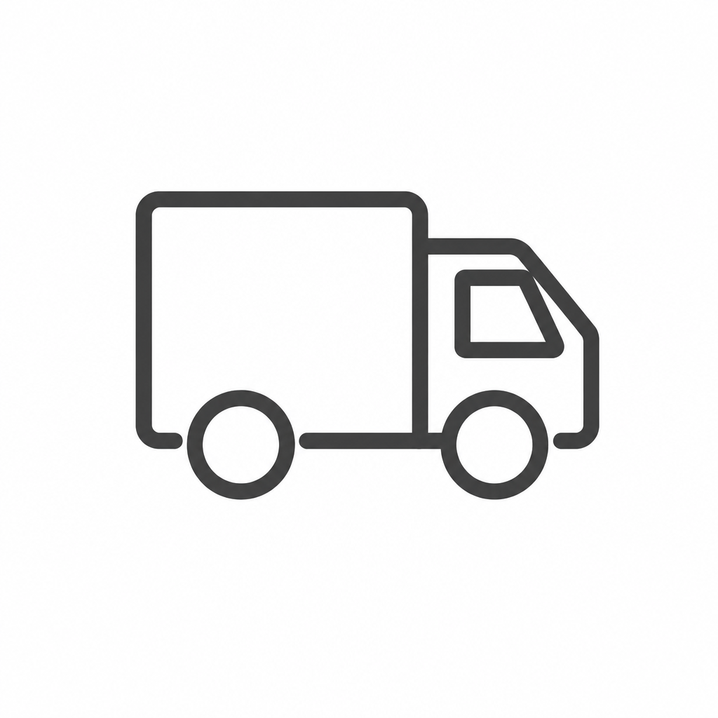 Dark-grey delivery truck icon