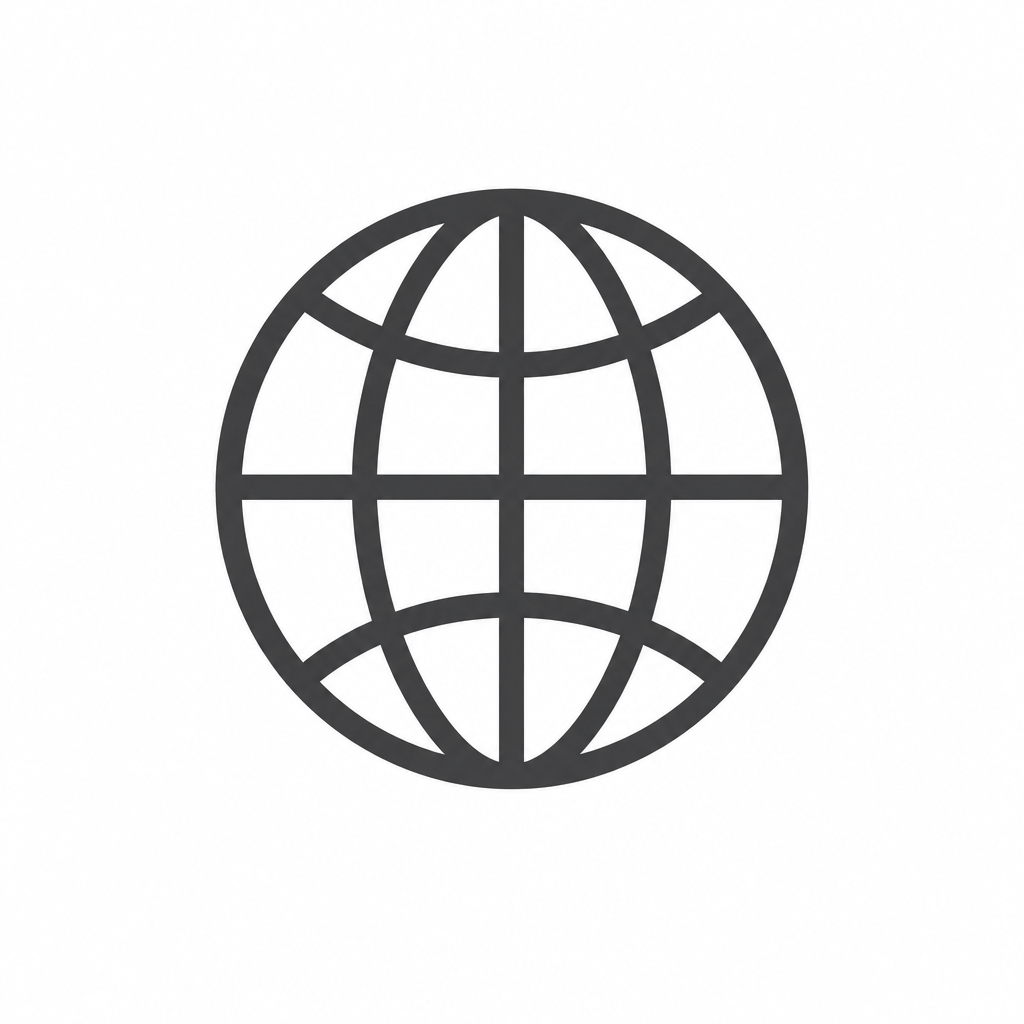Dark-grey globe icon