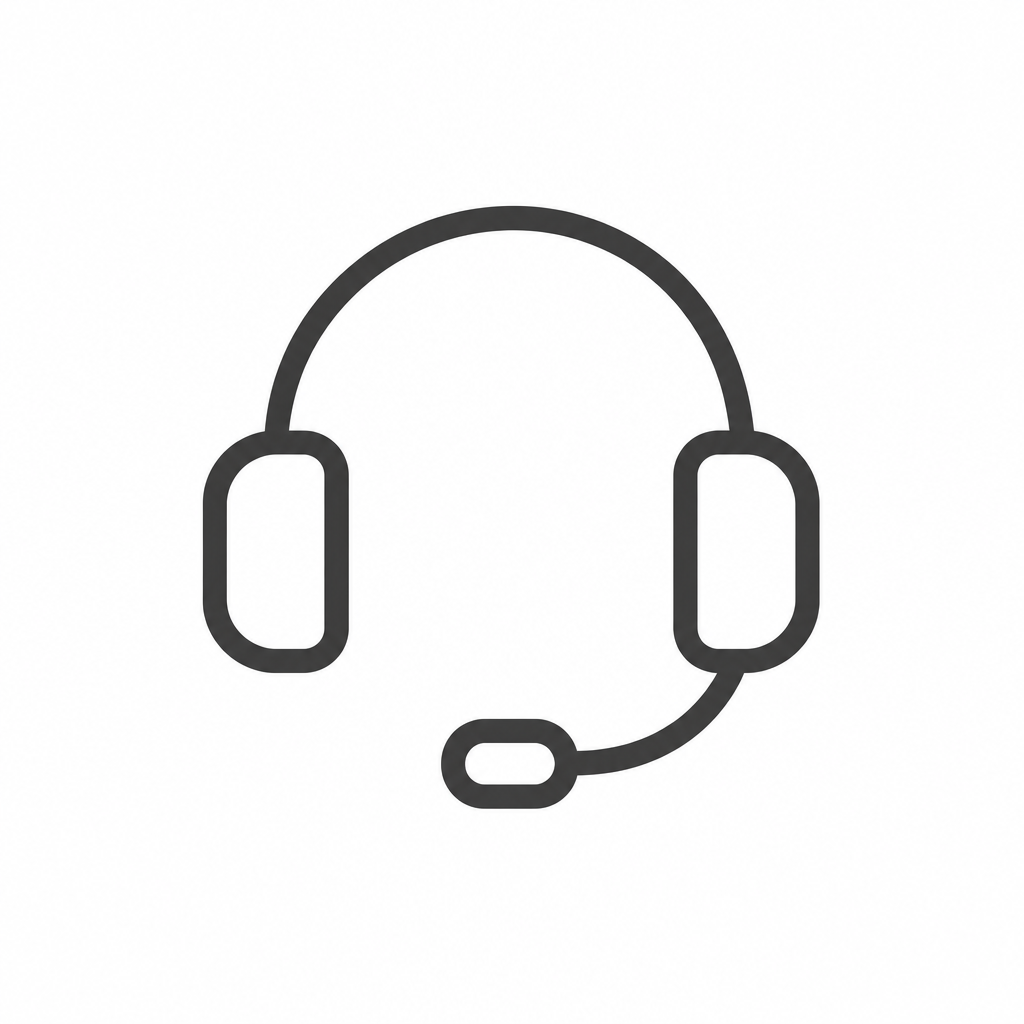 Dark-grey headset icon